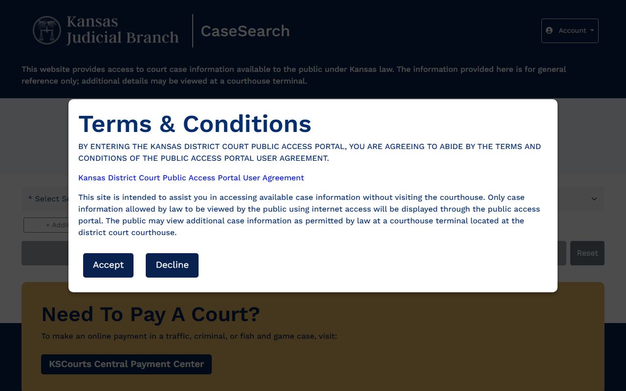 Cheyenne County court records Kansas CaseSearch portal