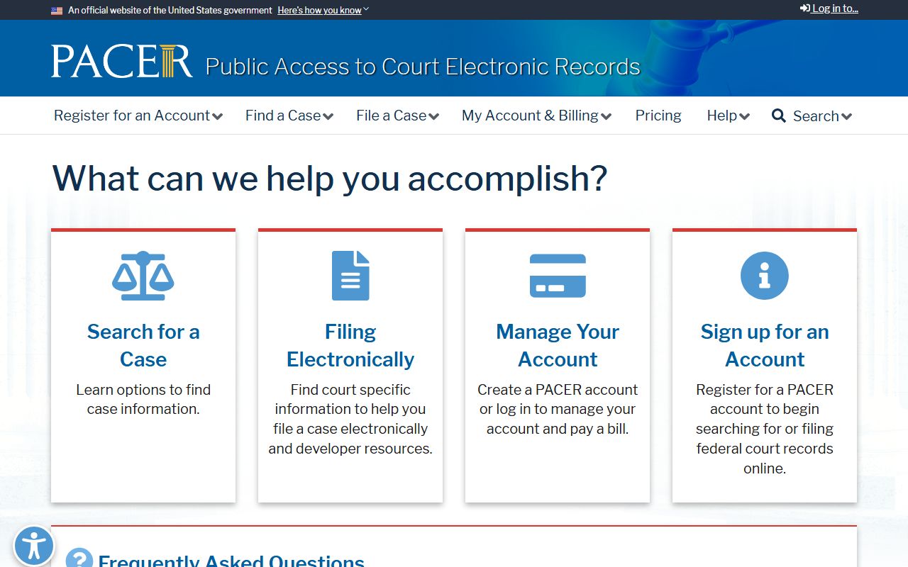Cheyenne County court records PACER federal court access
