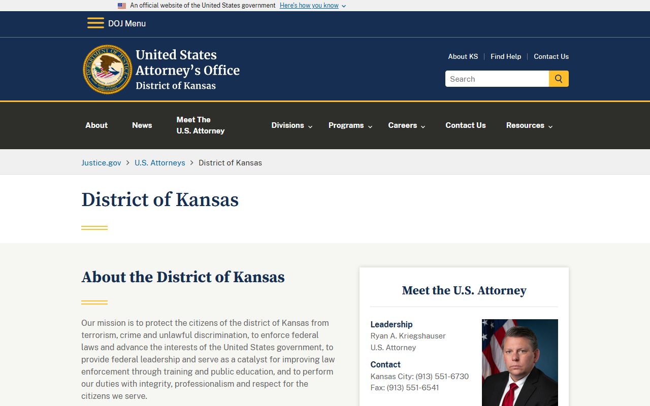 Cheyenne County criminal court records federal prosecutor distinction