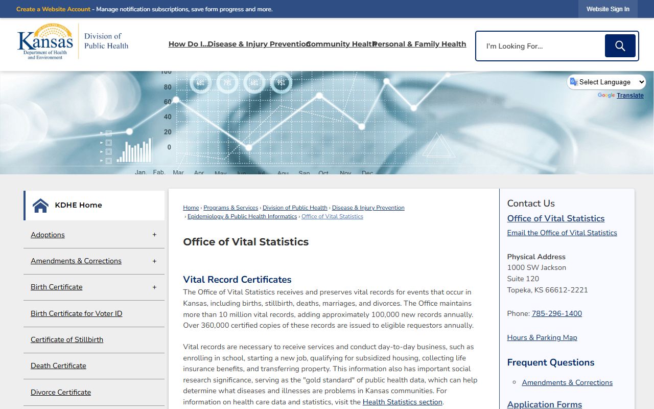 Cheyenne County marriage and divorce records KDHE Office of Vital Statistics