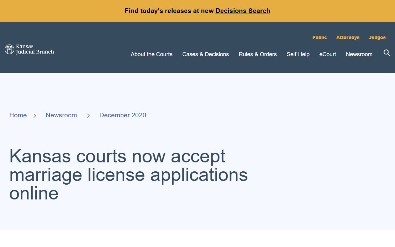 Cheyenne County marriage and divorce records Kansas online marriage license announcement