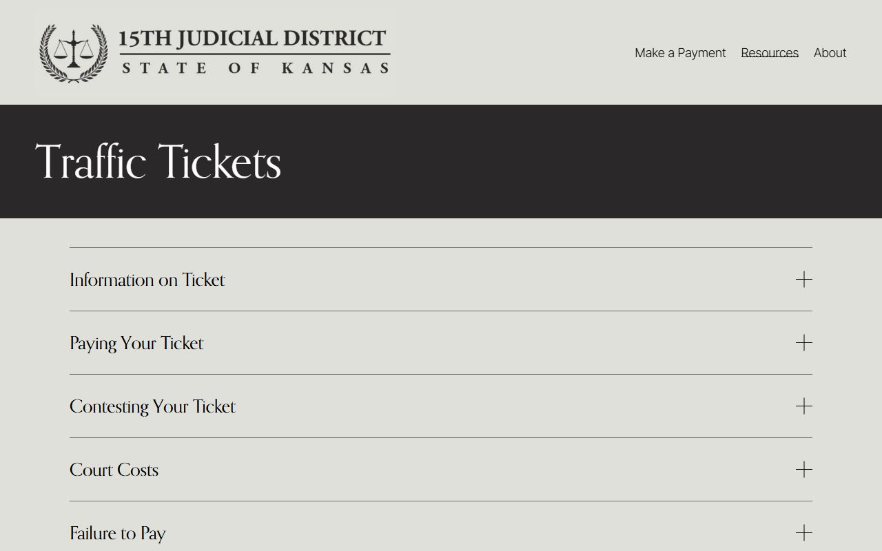 Cheyenne County traffic court records 15th Judicial District ticket instructions